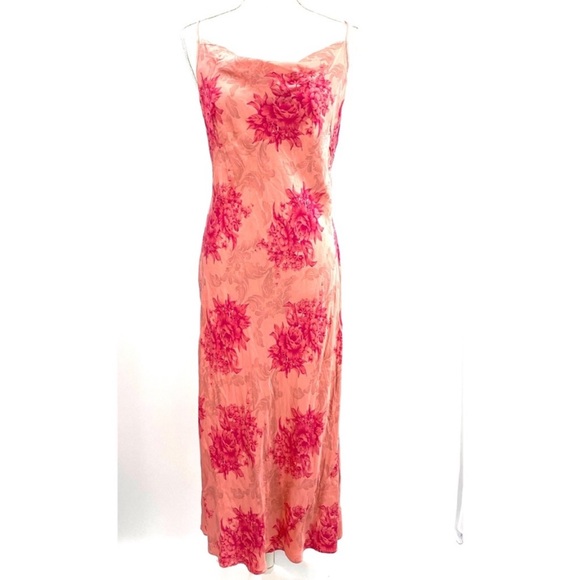 Augustus silk pink peach 100% silk slip - Picture 2 of 6